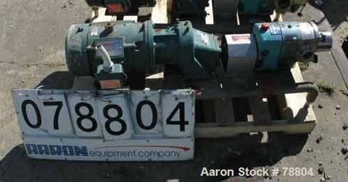 Used GH Products Rotary Positive Displacement Pump, Model GHP-1120, 316 Stainless Steel. 2" tri-clamp inlet/outlet. Approximate capacity 79 gallons per minute, 9.25 gallons per 100 revolutions, (2) 3...