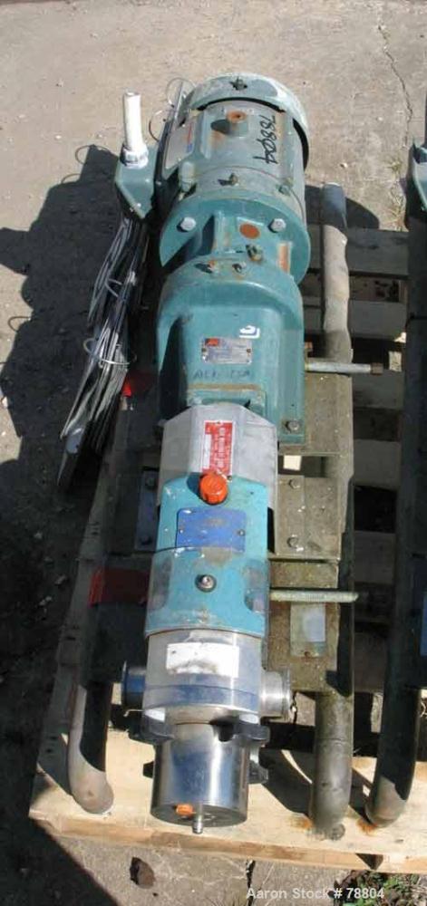 Used GH Products Rotary Positive Displacement Pump, Model GHP-1120, 316 Stainless Steel. 2" tri-clamp inlet/outlet. Approximate capacity 79 gallons per minute, 9.25 gallons per 100 revolutions, (2) 3...