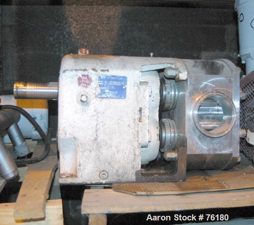 Used GH Products Rotary Positive Displacement Pump, Model GHP-3040X, 316 stainless steel. 4" tri-clamp inlet/outlet. Approximate capacity 396 gallons per minute, 50.20 gallons per 100 revolutions. (2...