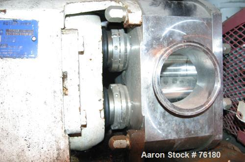 Used GH Products Rotary Positive Displacement Pump, Model GHP-3040X, 316 stainless steel. 4" tri-clamp inlet/outlet. Approximate capacity 396 gallons per minute, 50.20 gallons per 100 revolutions. (2...