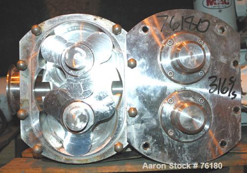 Used GH Products Rotary Positive Displacement Pump, Model GHP-3040X, 316 stainless steel. 4" tri-clamp inlet/outlet. Approximate capacity 396 gallons per minute, 50.20 gallons per 100 revolutions. (2...