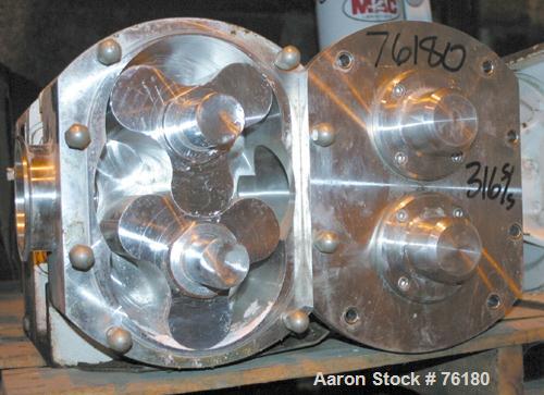 Used GH Products Rotary Positive Displacement Pump, Model GHP-3040X, 316 stainless steel. 4" tri-clamp inlet/outlet. Approximate capacity 396 gallons per minute, 50.20 gallons per 100 revolutions. (2...