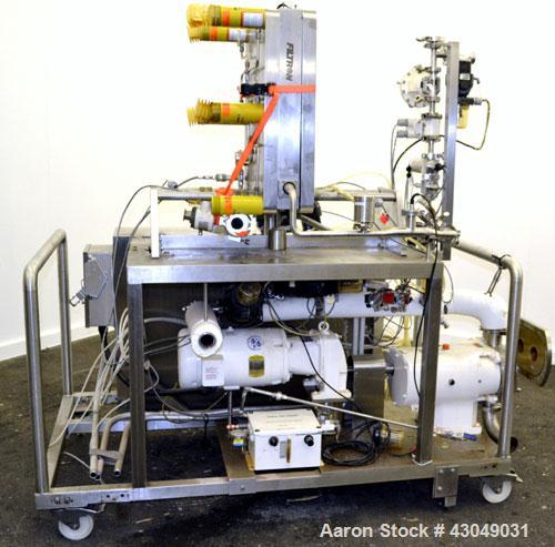 Used G&H Products Rotary Positive Displacement Pump, Model GHPD-722, 316 Stainless Steel. 3" Tri-clamp inlet/outlet. Approximate capacity 212 gallons per minute, nominal displacement 28.38 gallons pe...