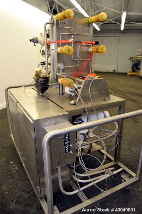 Used G&H Products Rotary Positive Displacement Pump, Model GHPD-722, 316 Stainless Steel. 3" Tri-clamp inlet/outlet. Approximate capacity 212 gallons per minute, nominal displacement 28.38 gallons pe...