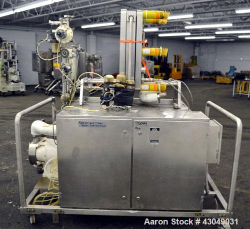 Used G&H Products Rotary Positive Displacement Pump, Model GHPD-722, 316 Stainless Steel. 3" Tri-clamp inlet/outlet. Approximate capacity 212 gallons per minute, nominal displacement 28.38 gallons pe...