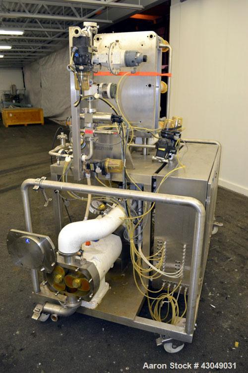 Used G&H Products Rotary Positive Displacement Pump, Model GHPD-722, 316 Stainless Steel. 3" Tri-clamp inlet/outlet. Approximate capacity 212 gallons per minute, nominal displacement 28.38 gallons pe...