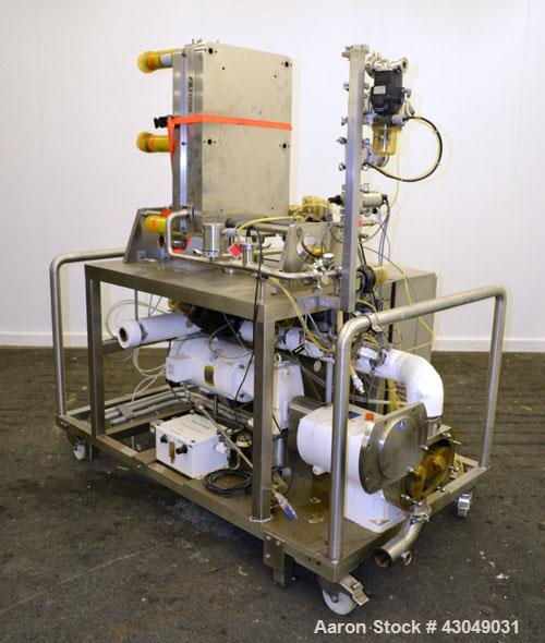 Used G&H Products Rotary Positive Displacement Pump, Model GHPD-722, 316 Stainless Steel. 3" Tri-clamp inlet/outlet. Approximate capacity 212 gallons per minute, nominal displacement 28.38 gallons pe...