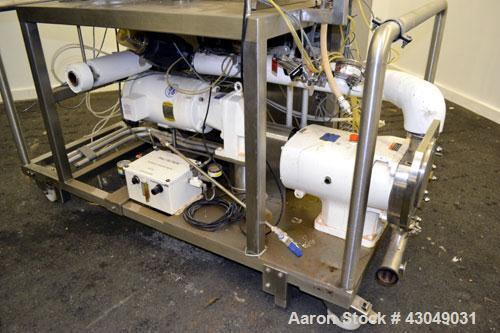 Used G&H Products Rotary Positive Displacement Pump, Model GHPD-722, 316 Stainless Steel. 3" Tri-clamp inlet/outlet. Approximate capacity 212 gallons per minute, nominal displacement 28.38 gallons pe...