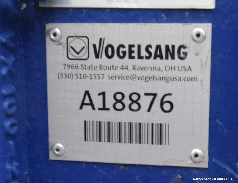 Used- Vogelsang Dual Universal Rotary Lobe Pump System, Carbon Steel. Consisting of : (1) Vogelsang IQ112 Universal Rotary L...