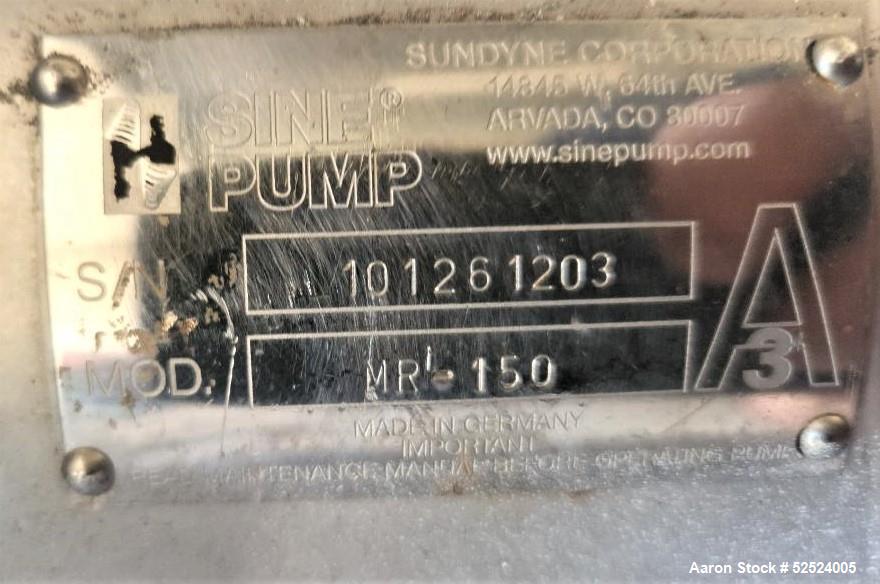 Used Watson-Marlow MasoSine Stainless Steel Sanitary Process Pump