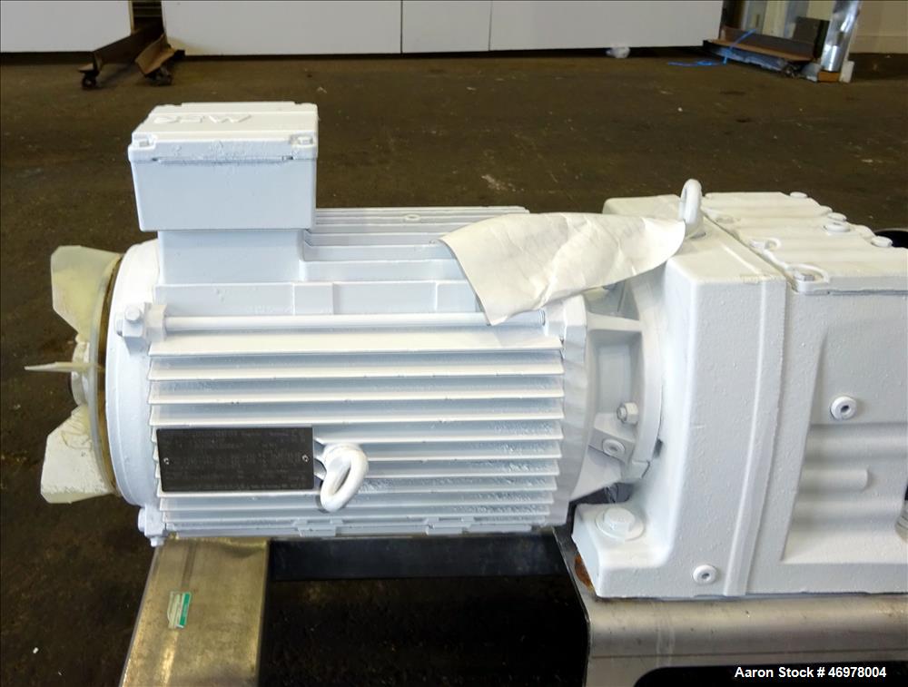 Used Sine Ecosine Sanitary Rotary Positive Displacement Pump, Model EC60WPPTKS173, 316 Stainless Steel. 6" Tri-clamp inlet/outlet. (1) Single rotor, approximately 552 gallons per minute, (.92) gallon...