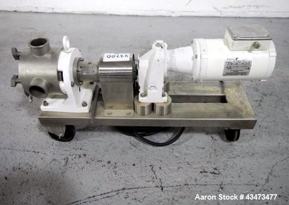 Used Sine positive displacement pump, stainless steel, model MR-125, 1.25 hp, serial# EQ000A1-01.