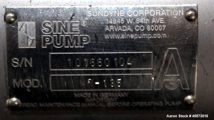Used Sine Stainless Steel Centrifugal Pump, MR135