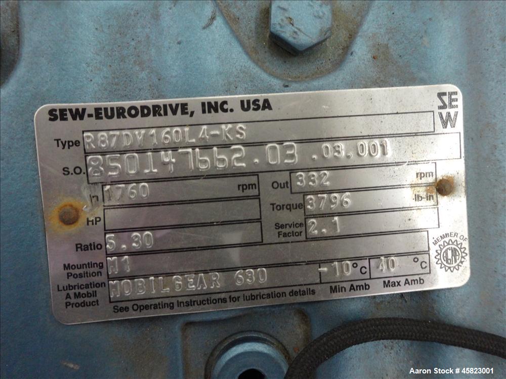 Used Sine Sanitary Rotary Positive Displacement Pump, Model MR-150