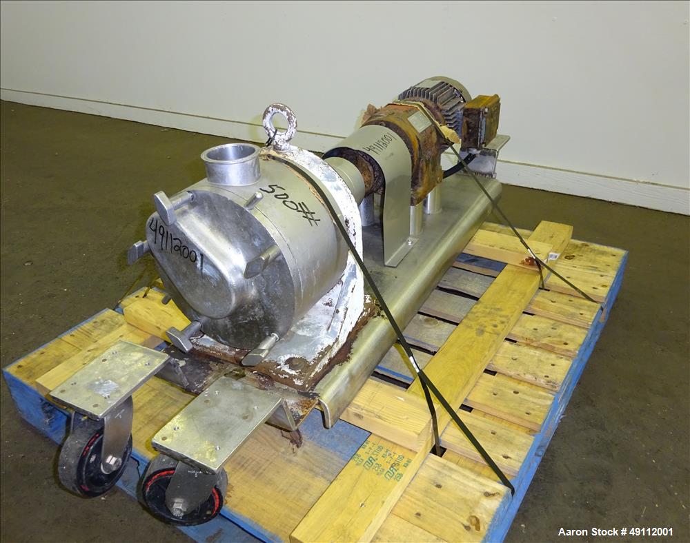 Used Sine Sanitary Rotary Positive Displacement Pump, Model MR135-NNTC, 316 Sta