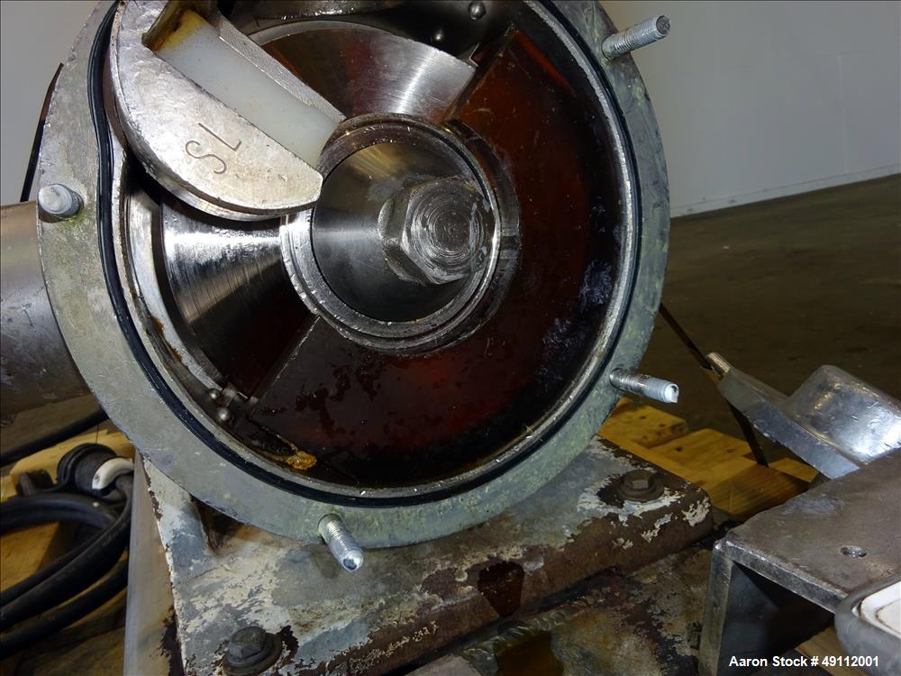 Used Sine Sanitary Rotary Positive Displacement Pump, Model MR135-NNTC, 316 Sta