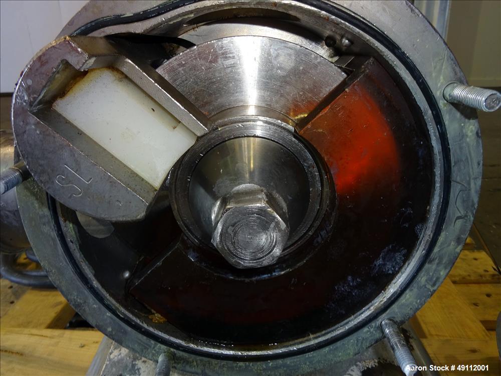 Used Sine Sanitary Rotary Positive Displacement Pump, Model MR135-NNTC, 316 Sta