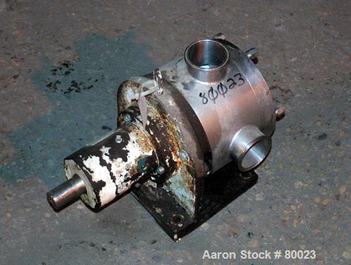 USED:Sine sanitary positive displacement pump head only, model SPS-30. 316 stainless steel. 3-1/2" tri-clamp inlet/outlet. (1) single rotor, approx .124 gallons per revolution. Unit requires base and...