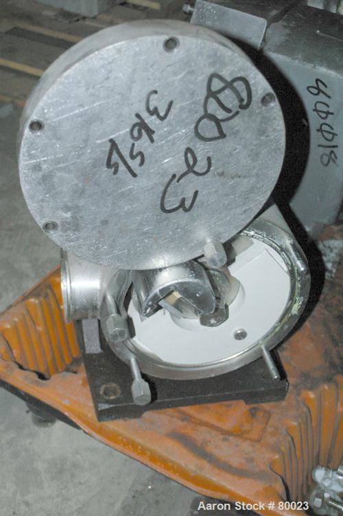 USED:Sine sanitary positive displacement pump head only, model SPS-30. 316 stainless steel. 3-1/2" tri-clamp inlet/outlet. (...