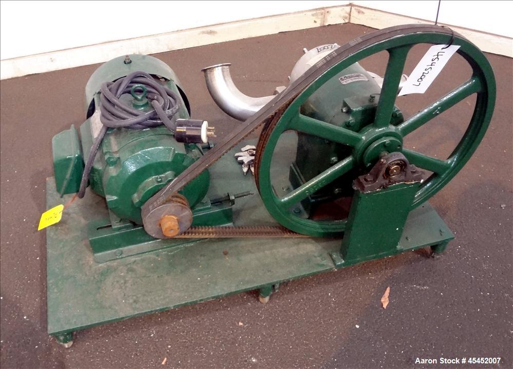 Used Stainless Steel Tri-Clover PR Series Positive Rotary Pump, Model PR125-3-U