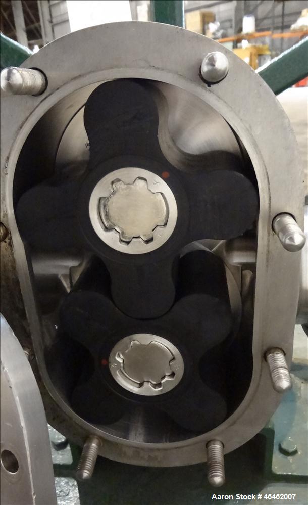 Used Stainless Steel Tri-Clover PR Series Positive Rotary Pump, Model PR125-3-U