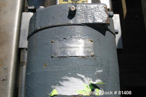 USED: Tri Clover rotary positive displacement pump, model PR125-50M-UC4-SL-S, 316 stainless steel. Approximately 120 gallons per minute at 20 psi. 3-1/2" tri-clamp inlet/outlet. Unit requires rotors....