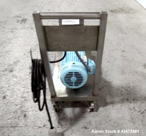 Used Tri-Clover Rotary Lobe Pump, Model PR60-2M-TC1-4-SL-S. Serial# T3733J.