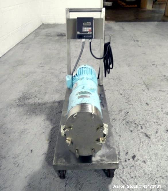 Used Tri-Clover Rotary Lobe Pump, Model PR60-2M-TC1-4-SL-S. Serial# T3733J.