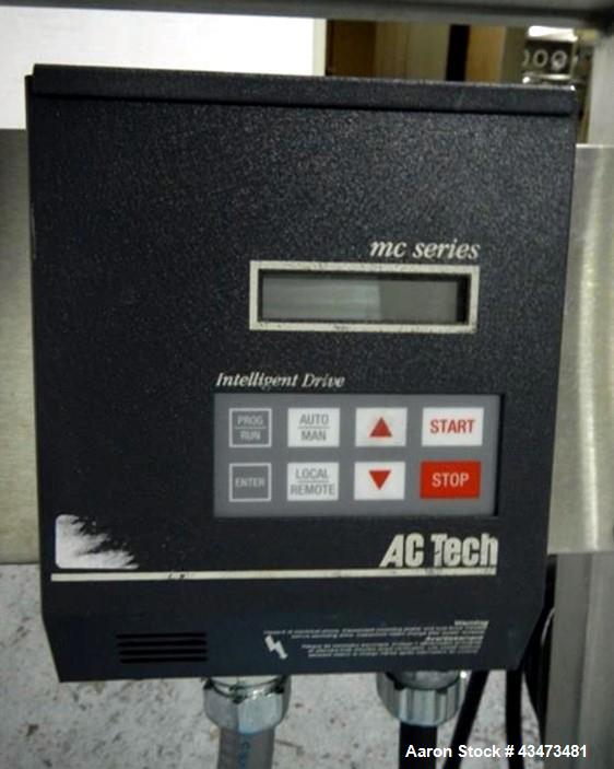 Used Tri-Clover Rotary Lobe Pump, Model PR60-2M-TC1-4-SL-S. Serial# T3733J.