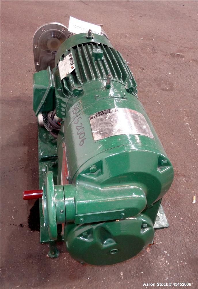Used-Stainless Steel Tri-Clover PR Series Positive Rotary Pump, Model PRE60-ZM-U