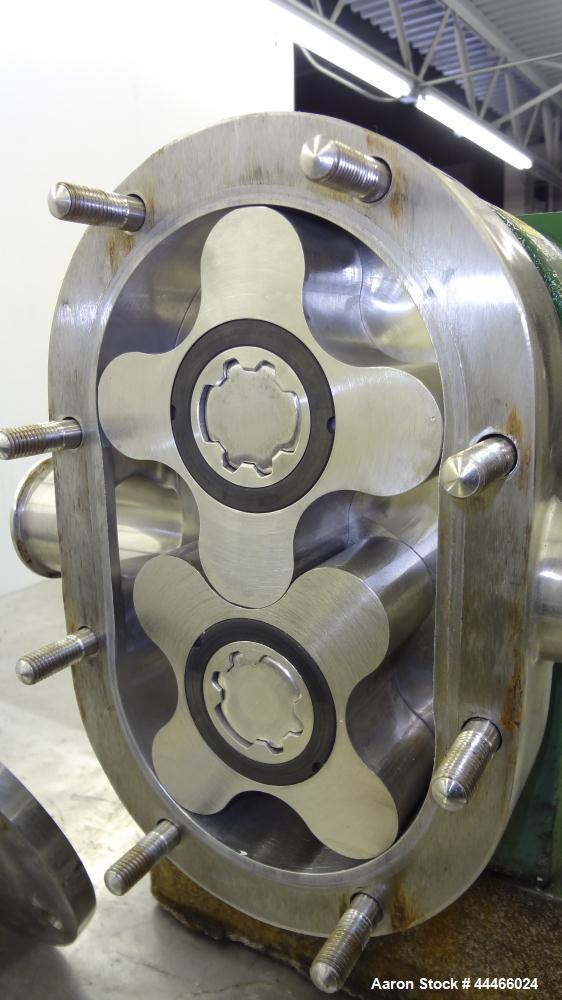 Used Stainless Steel Tri-Clover PR Series Positive Rotary Pump, Model PRRED60-Z