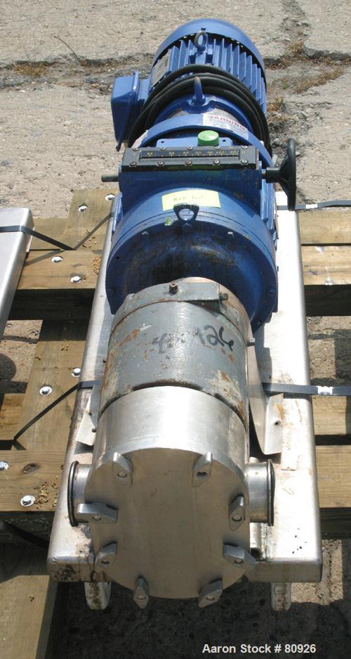 Used: Stainless Steel Tri Clover rotary positive displacement pump