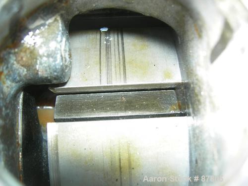 Used Viking Heavy Duty Rotary Pump, Model KK4724, 316 Stainless Steel. Approximately 50 gallons per minute at 420 rpm. 2" diameterinlet/outlet. Driven by a 5 hp, 3/60/230/460 volt, 1735 rpm XP motor....