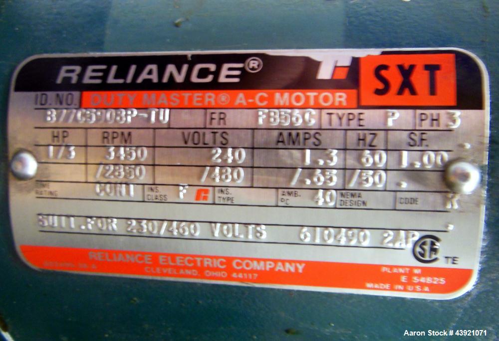 Used Stainless Steel Viking Duralobe Positive Displacement Pump, Model S3S