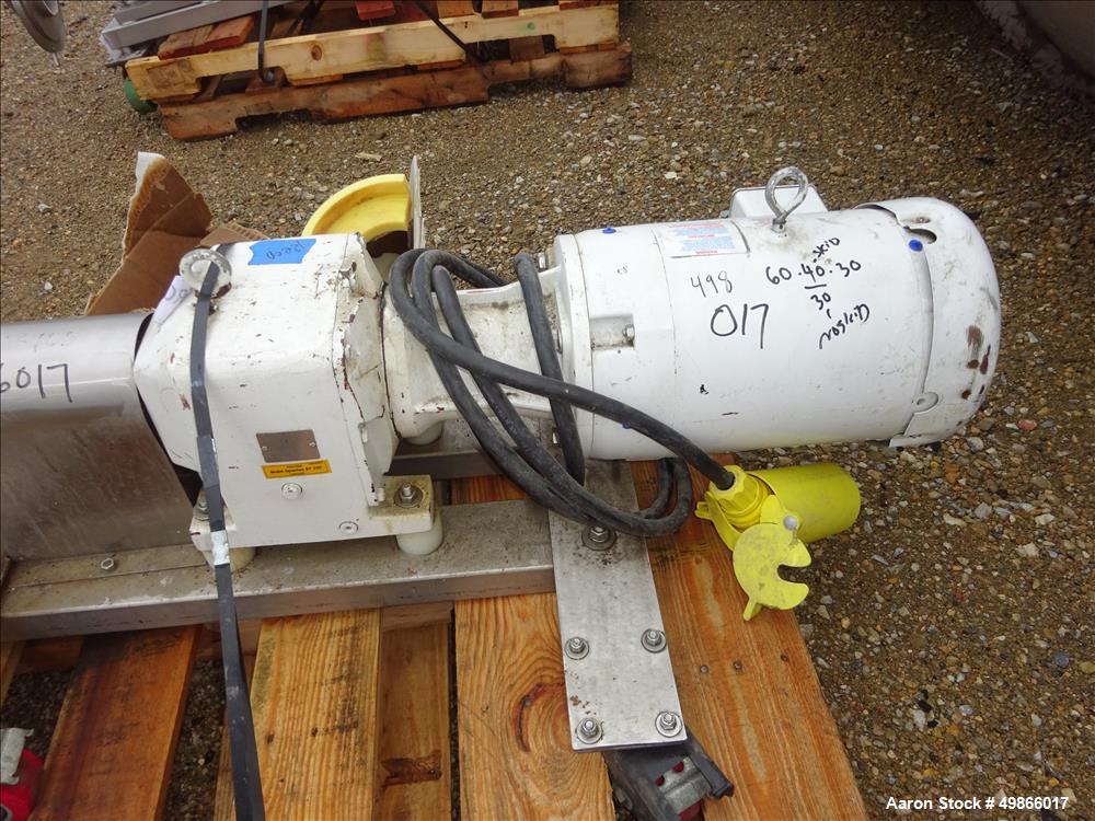 Used- Watson Marlow Masosine Sine Rotary Positive Displacement Pump, Type MR 130