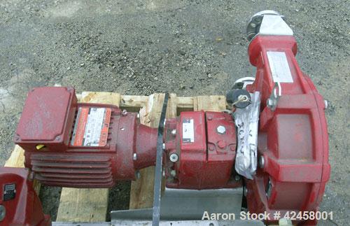 Used Waston-Marlow Bredel Hose Pump, Model SPX25, Carbon Steel. Approximate capacity 3.87 gallons per minute at 49 rpm, 0.79 gallons displacement per revolution. Pump pitch diameter 10.4’’, 1’’ inlet...