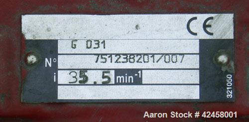 Used Waston-Marlow Bredel Hose Pump, Model SPX25, Carbon Steel. Approximate capacity 3.87 gallons per minute at 49 rpm, 0.79 gallons displacement per revolution. Pump pitch diameter 10.4’’, 1’’ inlet...