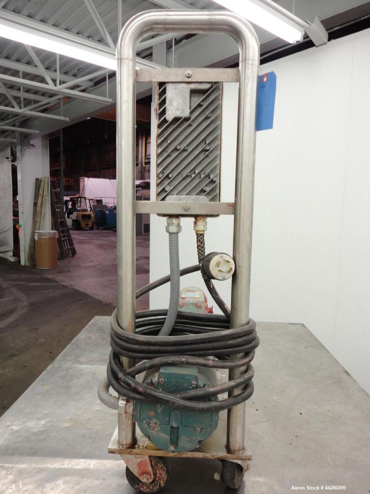 Used- Stainless Steel Waukesha Rotary Positive Displacement Pump, Model 006