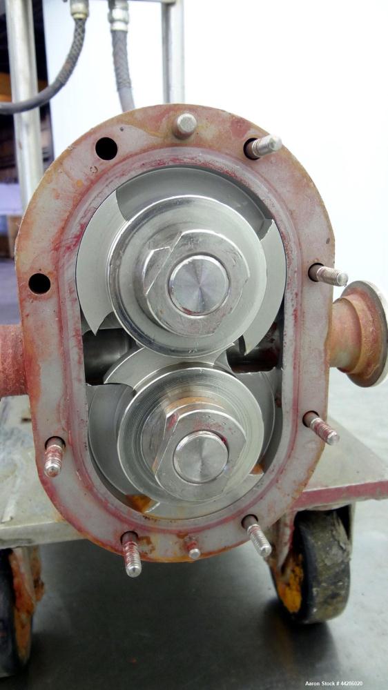 Used Stainless Steel Waukesha Rotary Positive Displacement Pump, Model 006