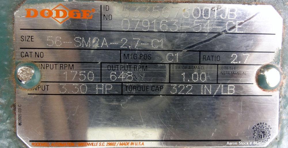 Used Stainless Steel Waukesha Rotary Positive Displacement Pump, Model 006