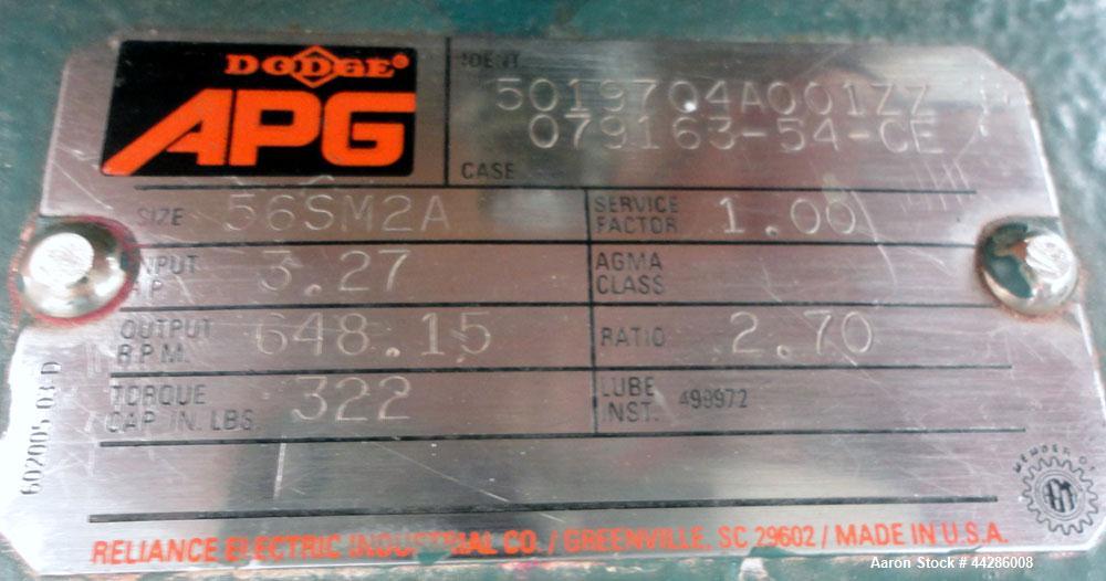 Used Waukesha Rotary Positive Displacement Pump, Model 015, 316 Stainless Steel. Approximately 10 gallons per minute at 100 psi at 600 rpm capacity, (.013) gallon displacement per revolution. 1-1/2” ...