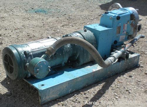 
.Used- Waukesha Rotary Positive Displacement Pump, Model 030U2-AP, 316 Stainless Steel. Approximately 36 gallons per minute at 100 psi at 600 rpm capacity, (.06) gallon displacement per revolution. ...