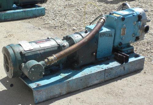Used Stainless Steel Waukesha Rotary Positive Displacement Pump, Model 030U2AP