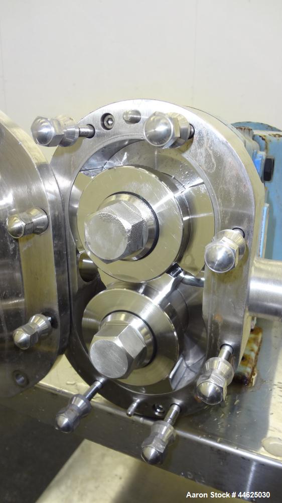 Used WaukeshaUniversal 2 Rotary Positive Displacement Pump, Model 030U2, 316 Stainless Steel.  Approximate capacity 36 gallons per minute 200 psi at 600 rpm.  .060 Gallon displacement per revolution....