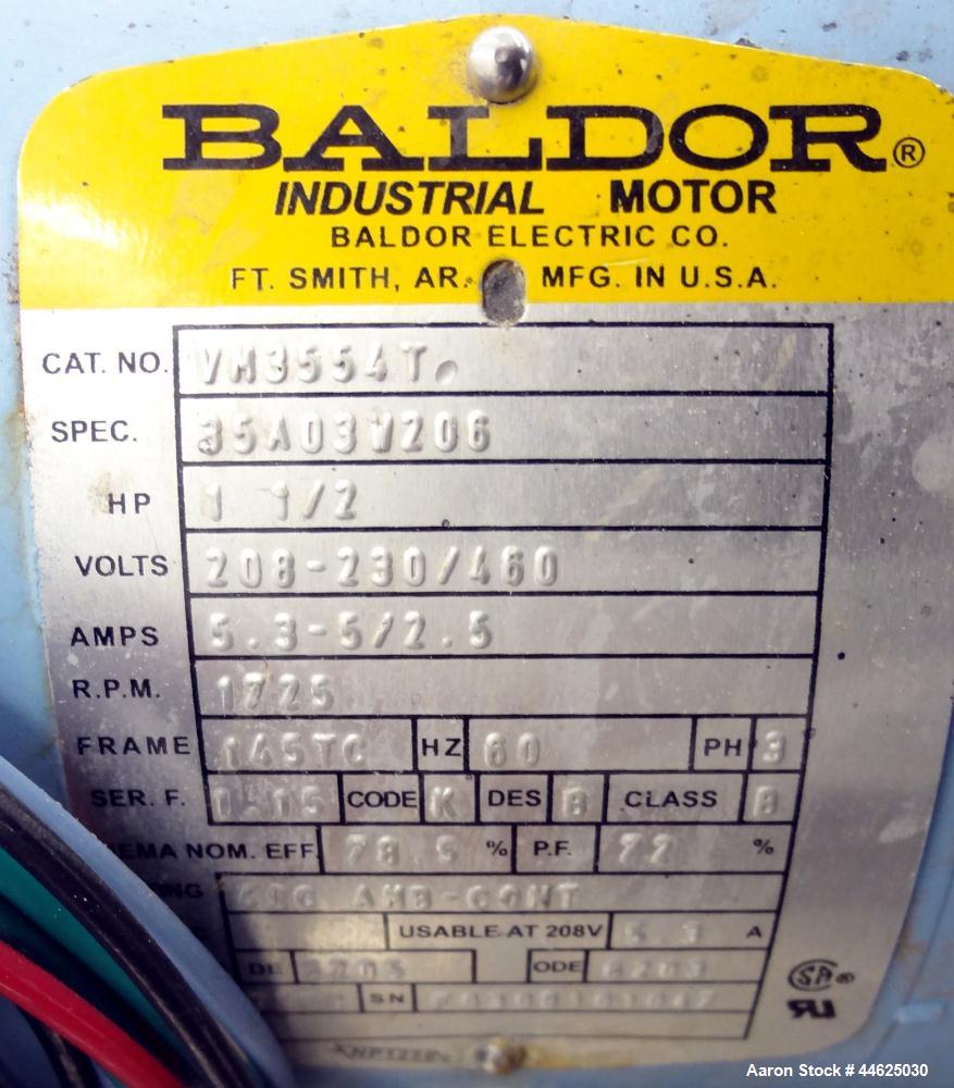 Used WaukeshaUniversal 2 Rotary Positive Displacement Pump, Model 030U2, 316 Stainless Steel.  Approximate capacity 36 gallons per minute 200 psi at 600 rpm.  .060 Gallon displacement per revolution....