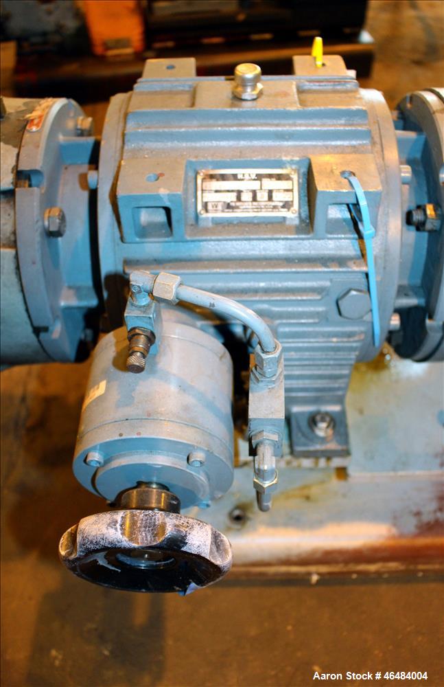 Used Waukesha Rotary Positive Displacement Pump, Model 030U2, 316 Stainless Steel. Approximately 36 gallons per minute at 250 psi maximum pressure at 600 rpm capacity, 0.060 gallon displacement per r...