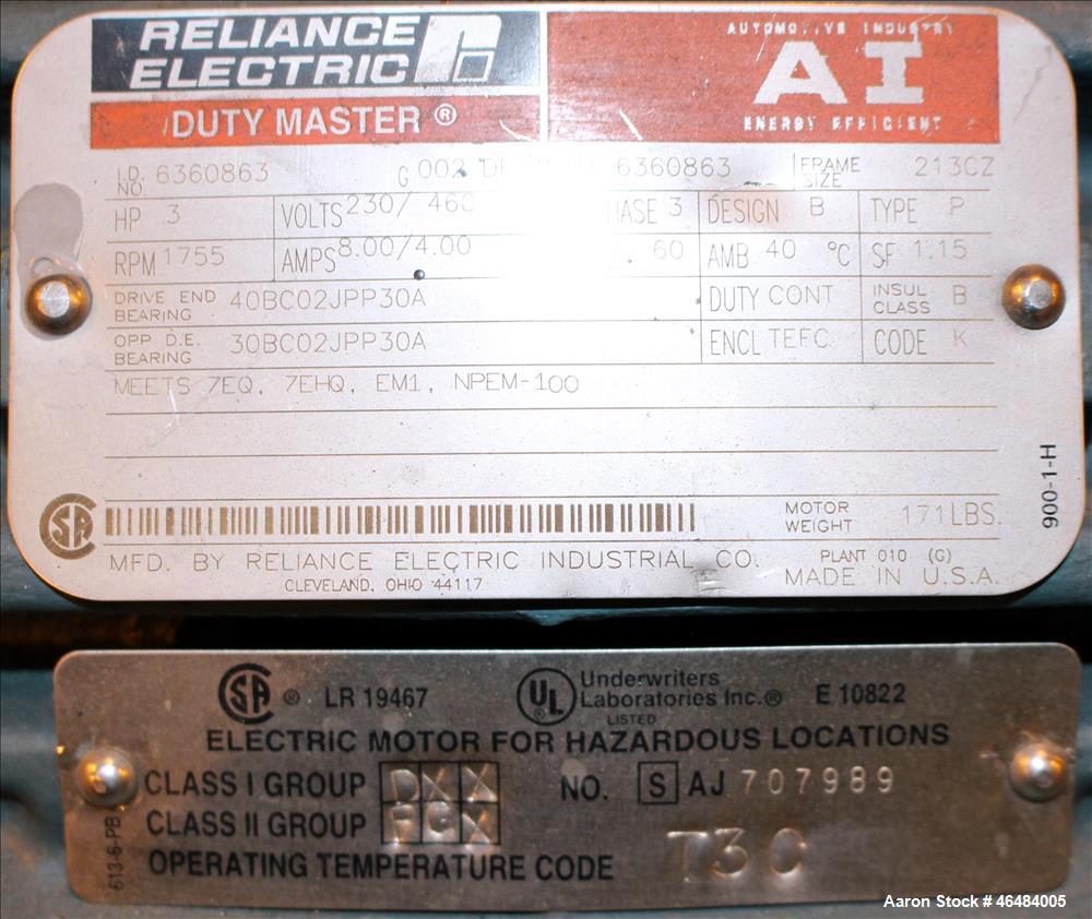 Used Waukesha Rotary Positive Displacement Pump, Model 030U2, 316 Stainless Steel. Approximately 36 gallons per minute at 250 psi maximum pressure at 600 rpm capacity, 0.060 gallon displacement per r...