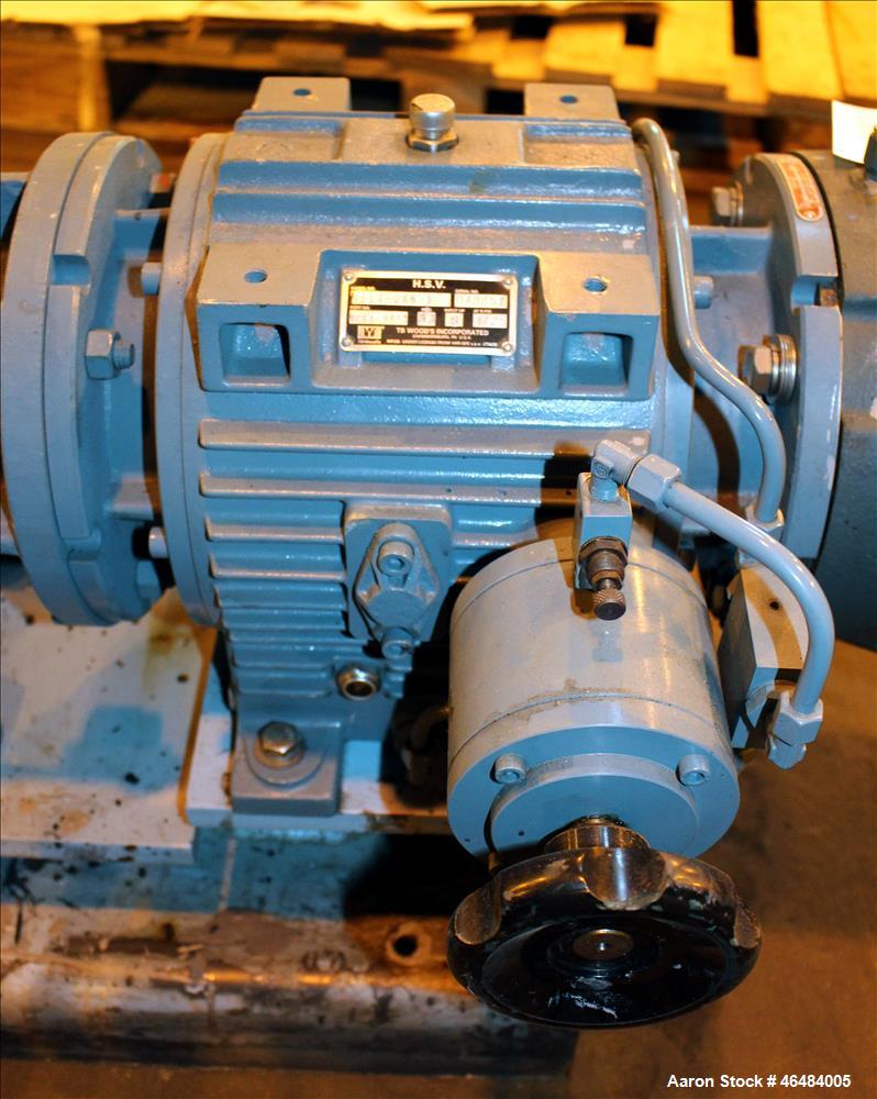 Used- Waukesha Rotary Positive Displacement Pump, Model 030U2, 316 Stainless Steel. Approximately 36 gallons per minute at 2...