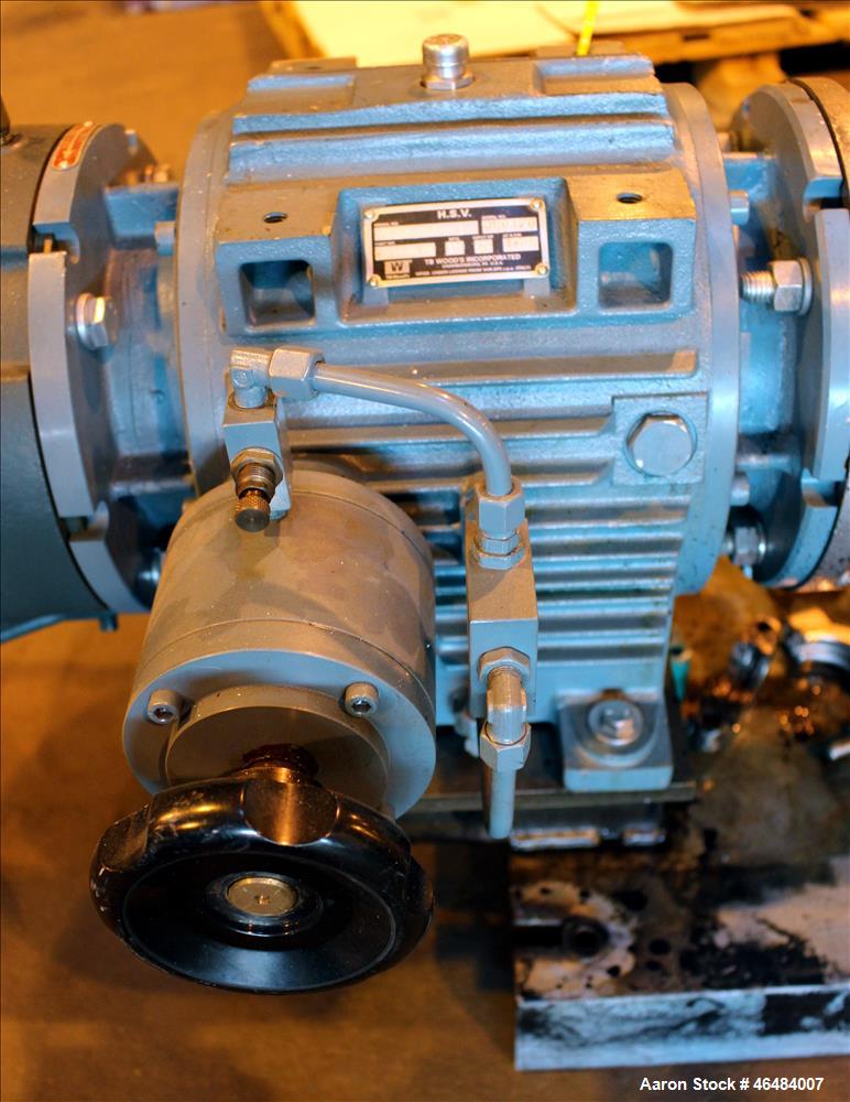 Used Waukesha Rotary Positive Displacement Pump, Model 030U2, 316 Stainless Steel. Approximately 36 gallons per minute at 250 psi maximum pressure at 600 rpm capacity, 0.060 gallon displacement per r...