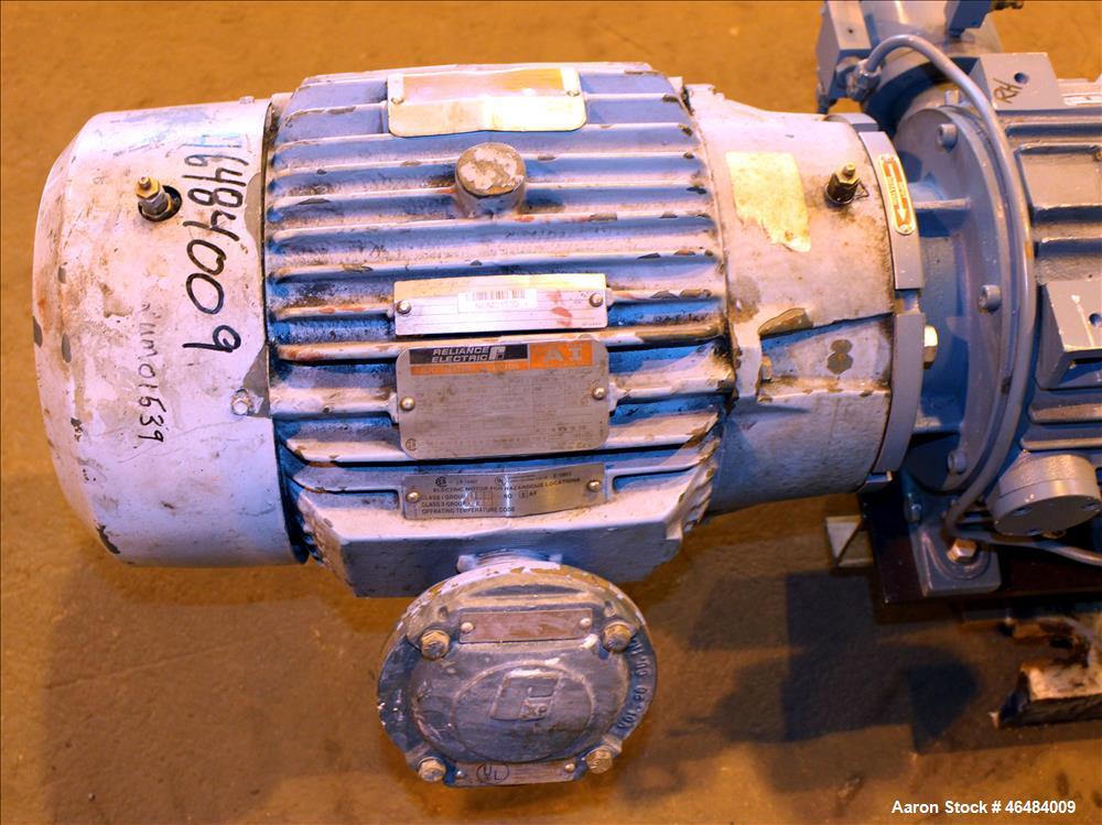 Used Waukesha Rotary Positive Displacement Pump, Model 030U2, 316 Stainless Steel. Approximately 36 gallons per minute at 250 psi maximum pressure at 600 rpm capacity, 0.060 gallon displacement per r...